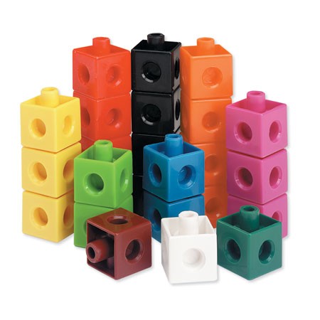 CUBOS CONECTORES 100 PIEZAS 10 COLORES